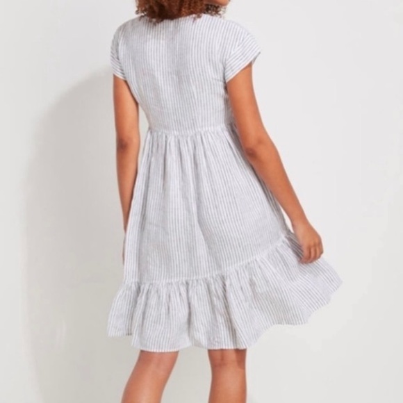 NWT: Vineyards Vines Jet Stripe Tiered Linen Summer Dress - Picture 6 of 6